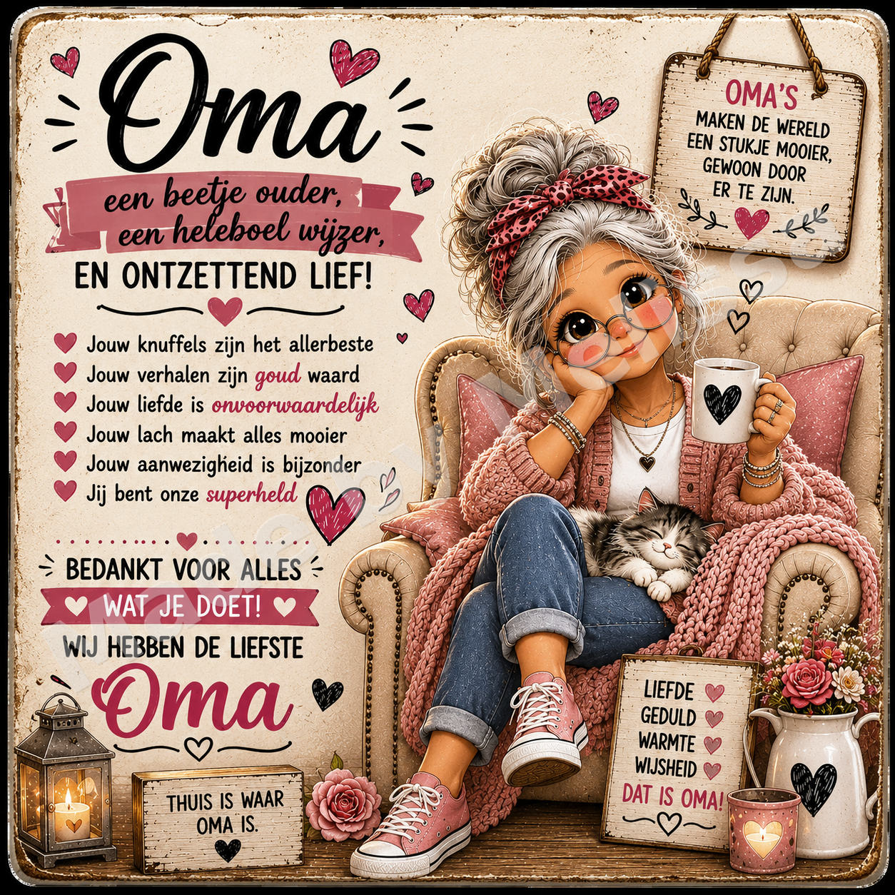 Tegeltje oma 2