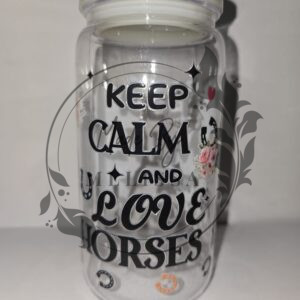 Keep Calm & Love Horses Beker