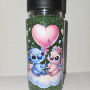Stitch & Angel Glitterbeker – Liefde in een flesje