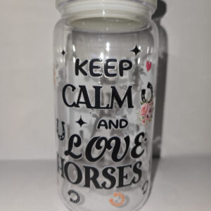 Keep Calm & Love Horses Beker