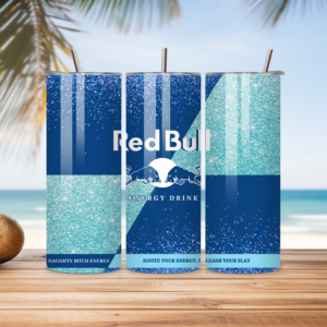 Glitter tumbler blauw